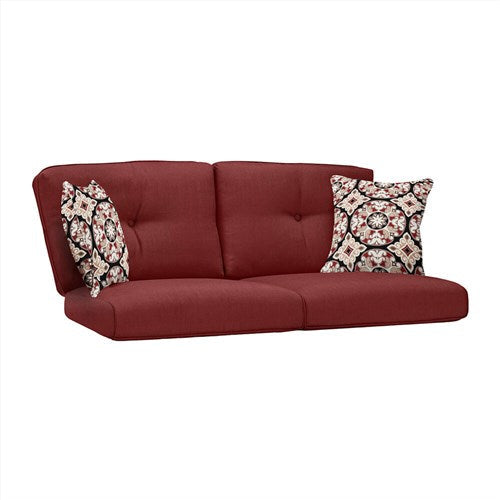 Hanover - Strathmere Loveseat Cushions and Toss Pillows - Red-United Backyard