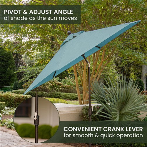 Hanover - Traditions 11' Market Umbrella - Blue-United Backyard