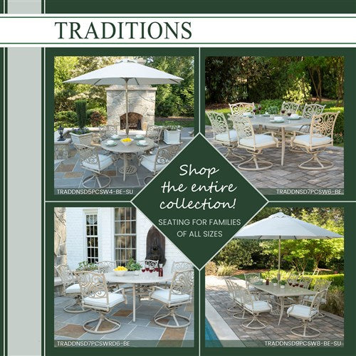 Hanover - Traditions 11' Market Umbrella - Sand/Beige-United Backyard