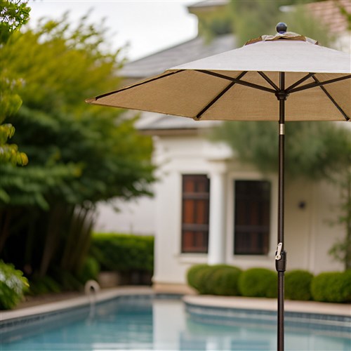 Hanover - Traditions 11' Market Umbrella - Tan-United Backyard