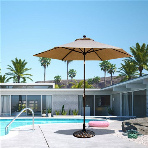 Hanover - Traditions 11' Market Umbrella - Tan-United Backyard