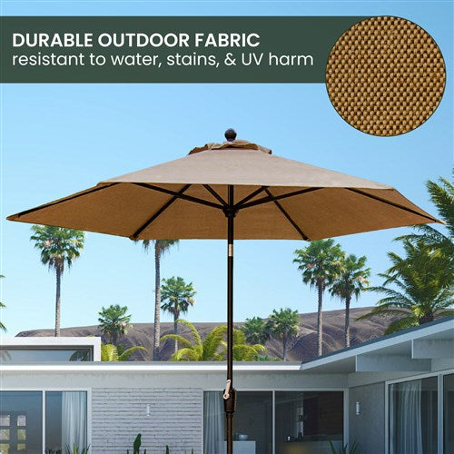 Hanover - Traditions 11' Market Umbrella - Tan-United Backyard