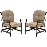 Hanover - Traditions 2pc Set: 2 Cushioned Deep Seating Rockers - Tan/Bronze-United Backyard