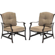 Hanover - Traditions 2pc Set: 2 Cushioned Deep Seating Rockers - Tan/Bronze-United Backyard