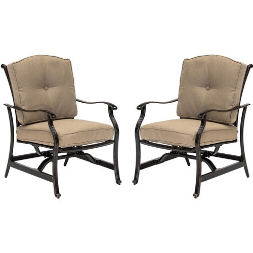 Hanover - Traditions 2pc Set: 2 Cushioned Deep Seating Rockers - Tan/Bronze-United Backyard