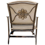 Hanover - Traditions 5pc: 4 Deep Seating Rockers and Woven Fire Pit with Tile Top - Tan/Bronze-United Backyard