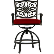 Hanover - Traditions 7pc: 6 Counter Height Swivel Chairs, 56" Round Cast Table-United Backyard