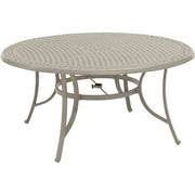 Hanover - Traditions 7pc: 6 Dining Chairs, 60" Round Cast Table - Sand/Beige-United Backyard