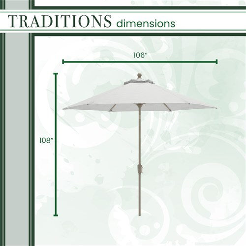 Hanover - Traditions 9' Market Umbrella - Sand/Beige-United Backyard