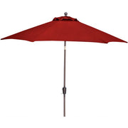 Hanover - Traditions 9' Market Umbrella in Red - Bronze/Red-United Backyard