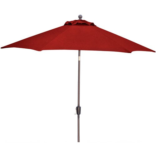 Hanover - Traditions 9' Market Umbrella in Red - Bronze/Red-United Backyard