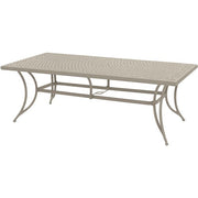 Hanover - Traditions 9pc: 8 Dining Chairs, 42"x84" Cast Table - Sand/Beige-United Backyard