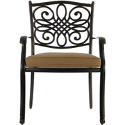 Hanover - Traditions 9pc: 8 Dining Chairs, 60" Square Cast Table - Tan/Cast-United Backyard