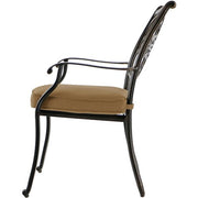 Hanover - Traditions 9pc: 8 Dining Chairs, 60" Square Cast Table - Tan/Cast-United Backyard