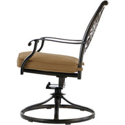 Hanover - Traditions 9pc: 8 Swivel Rockers, 42x84" Cast Table - Tan/Cast-United Backyard