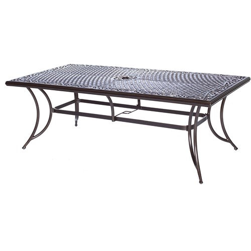 Hanover - Traditions 9pc: 8 Swivel Rockers, 42x84" Cast Table - Tan/Cast-United Backyard