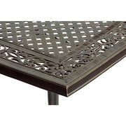 Hanover - Traditions 9pc: 8 Swivel Rockers, 60" Square Cast Table - Blue/Cast-United Backyard