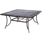 Hanover - Traditions 9pc: 8 Swivel Rockers, 60" Square Cast Table - Blue/Cast-United Backyard