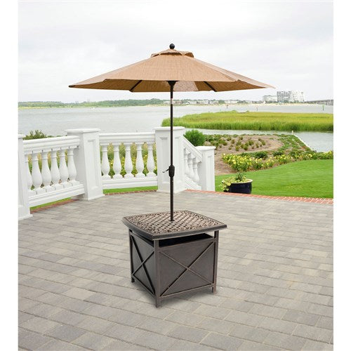 Hanover - Traditions Cast Top Umbrella Side Table - Cast-United Backyard