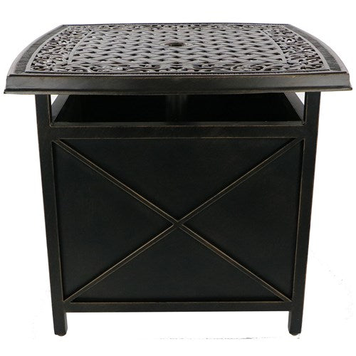 Hanover - Traditions Cast Top Umbrella Side Table - Cast-United Backyard