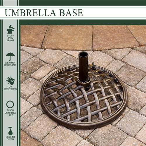 Hanover - Umbrella Base for Traditions and Monaco Umbrella - Bronze-United Backyard