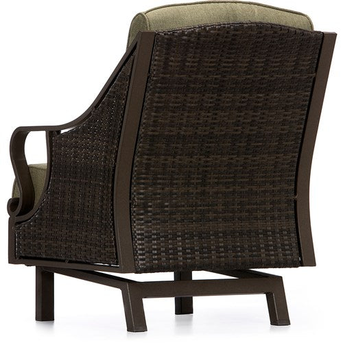 Hanover - Ventura 4pc Fire Pit Set with Tan Tile Top - Brown/Meadow Green-United Backyard