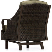 Hanover - Ventura 4pc Fire Pit Set with Wood Grain Tile Top - Brown/Meadow Green-United Backyard