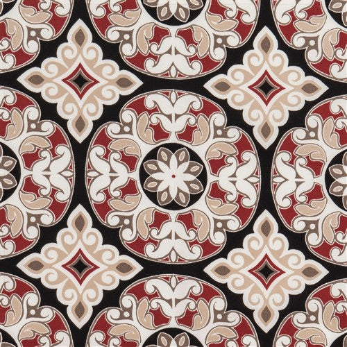 Hanover - Ventura 4pc Fire Pit Set with Wood Grain Tile Top - Brown/Red-United Backyard