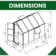 Hanover - Walk-In Hobby Greenhouse w/Planter Beds 8'x6' - Natural/Silver-United Backyard