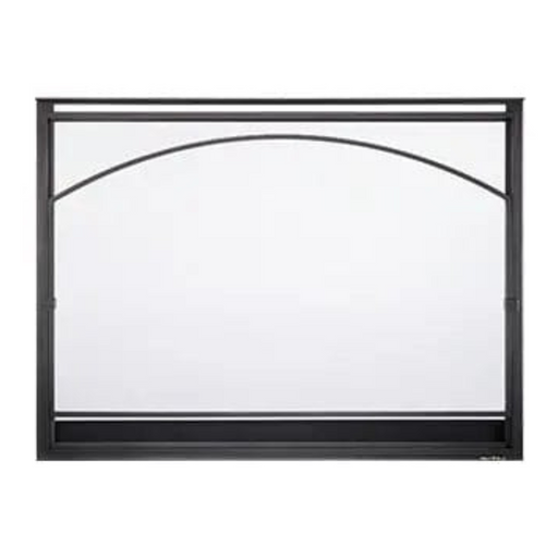 Heat & Glo - Chapel arched overlap front with ClearVue mesh - Black-United Backyard