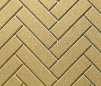 Heat & Glo - Firebrick Yellow Molded Brick Panels, Herringbone-United Backyard