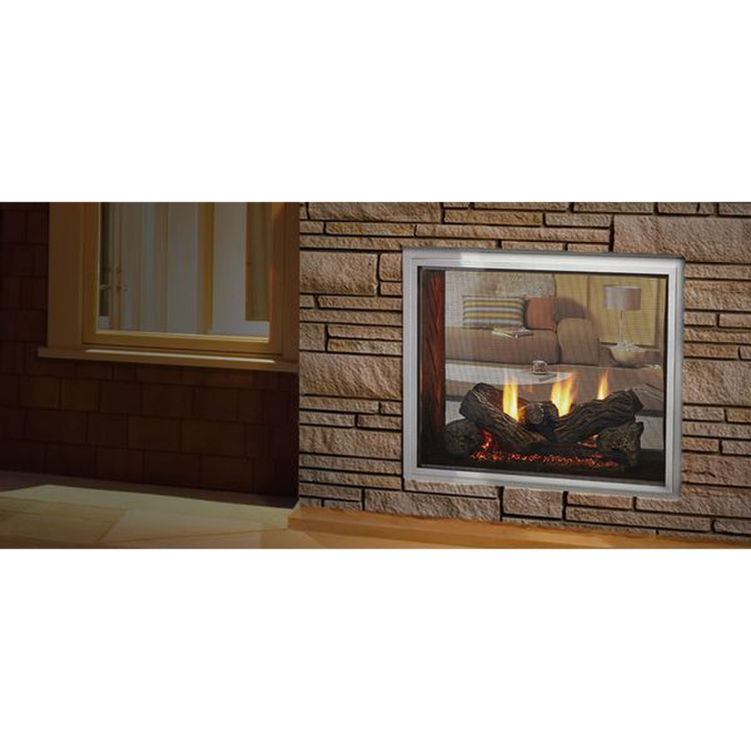 Heat & Glo - Fortress See-Through 36" Direct Vent Gas Fireplace-United Backyard