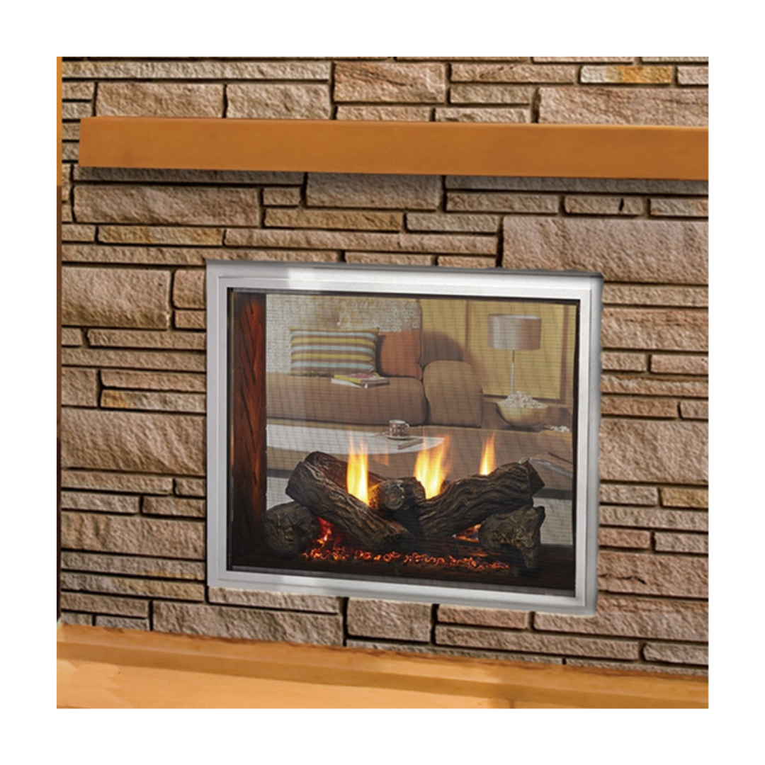 Heat & Glo - Fortress See-Through 36" Direct Vent Gas Fireplace-United Backyard