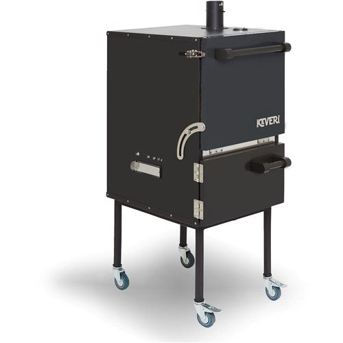 Keveri - H1 Charcoal Oven, Grills/Smoker/Pizza Incl Grill Cover & SS Tongs - Black Truffle-United Backyard