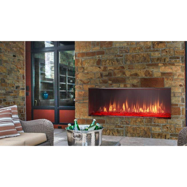 Majestic - 48" Lanai See-Through Contemporary Outdoor Linear Vent Free Gas Fireplace with IntelliFire Plus Ignition System-United Backyard