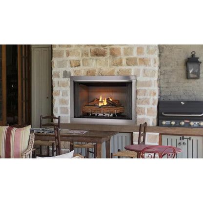 Majestic - Vesper 36" Traditional Outdoor Vent-Free Gas Fireplace With Traditional Stacked Refractory-United Backyard