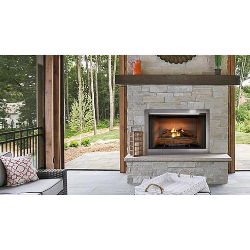 Majestic - Vesper 36" Traditional Outdoor Vent-Free Gas Fireplace With Traditional Stacked Refractory-United Backyard