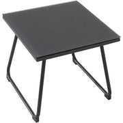 Mod Furniture - 3pc Seating Set: 2 steel side chairs, accent table - Gray-United Backyard