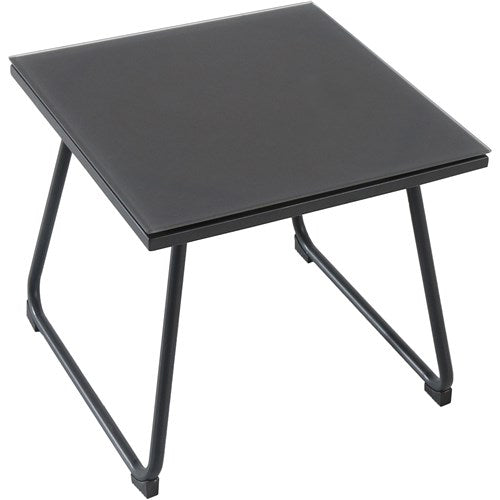 Mod Furniture - 3pc Seating Set: 2 steel side chairs, accent table - Gray-United Backyard