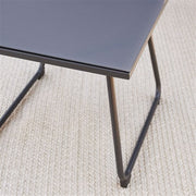 Mod Furniture - 3pc Seating Set: 2 steel side chairs, accent table - Gray-United Backyard