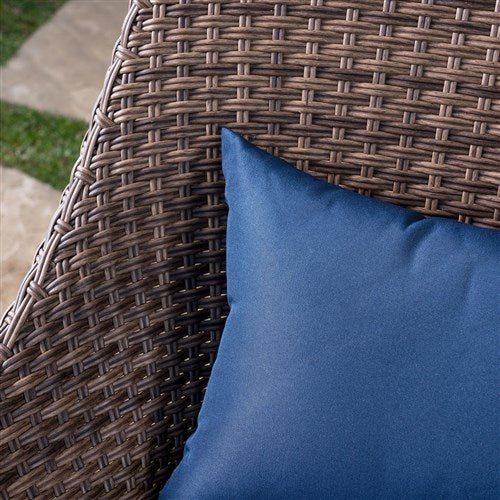 Mod Furniture - 3pc Seating Set: 2 steel side chairs, accent table - Navy-United Backyard