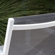 Mod Furniture - 4PC Seating Set: Sling Loveseat, 2 Sling Side Chairs, Coffee Table - White/Gray-United Backyard