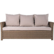 Mod Furniture - Aiden 4pc Seating Set: 2 Side Chairs, Sofa, Adjustable Coffee Table - Tan/Grey-United Backyard