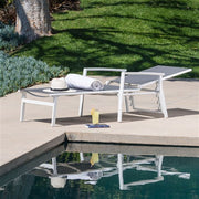 Mod Furniture - Aluminum Sling Chaise Lounge - White/Gray-United Backyard
