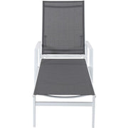 Mod Furniture - Aluminum Sling Chaise Lounge - White/Gray-United Backyard