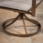 Mod Furniture - Atlas 7pc Dining Set: 6 Swivel Padded Chrs and 74"x40" Tressle Table - Tan-United Backyard