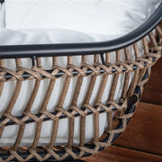 Mod Furniture - Bali 4pc Fire Pit: 2 Chairs w/Pillows, Side Table, Gas Fire Pit - White/Gray-United Backyard