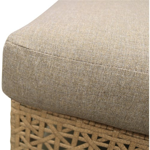 Mod Furniture - Emma 5pc Seating Set: 2 Corners, 2 Armless Chairs, Ottoman - Tan/Grey-United Backyard