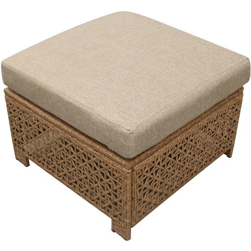 Mod Furniture - Emma 5pc Seating Set: 2 Corners, 2 Armless Chairs, Ottoman - Tan/Grey-United Backyard