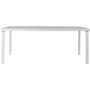 Mod Furniture - Greyson 7pc Dining Set: 6 Cushioned Aluminum Chairs and 70"x40" Slat Table - Grey/White-United Backyard